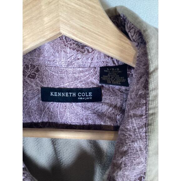 Kenneth Cole Western Rock Faux Suede Button Down Men’s Large Slim Fit - Picture 4 of 7